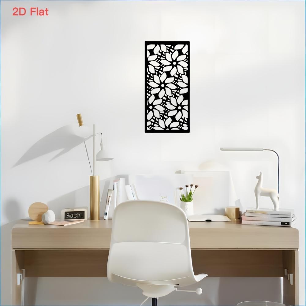 1pc Metal Wall Art Flower Pattern Elegant Home Decor Living Room Ornament Garden Decoration