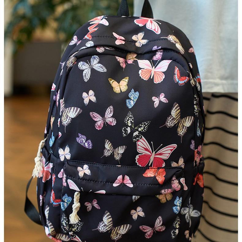Schoolbag new floral small fresh primary and secondary school schoolbag casual trendy simple backpack Japanese ins wind shoulder