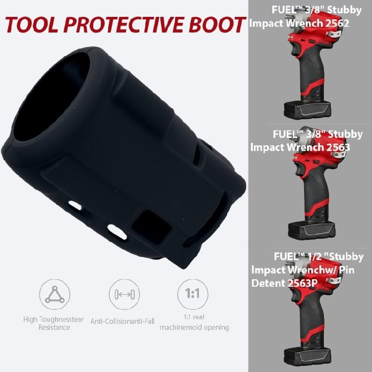 Nonslip Silicone Protective Sleeve 49-16-2563 For 3/8 And 1/2Inch Wrench Tool Heat Dissipation Cover