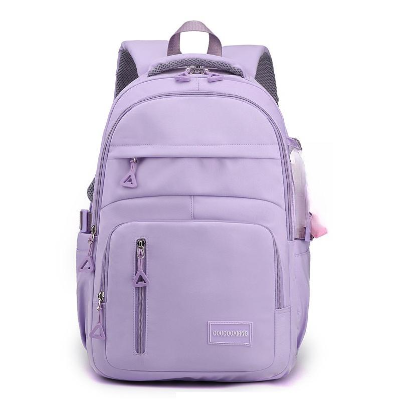 Waterproof Nylon Backpack for Teenage Girls, Large Capacity Student School Bag, Casual Laptop Daypack