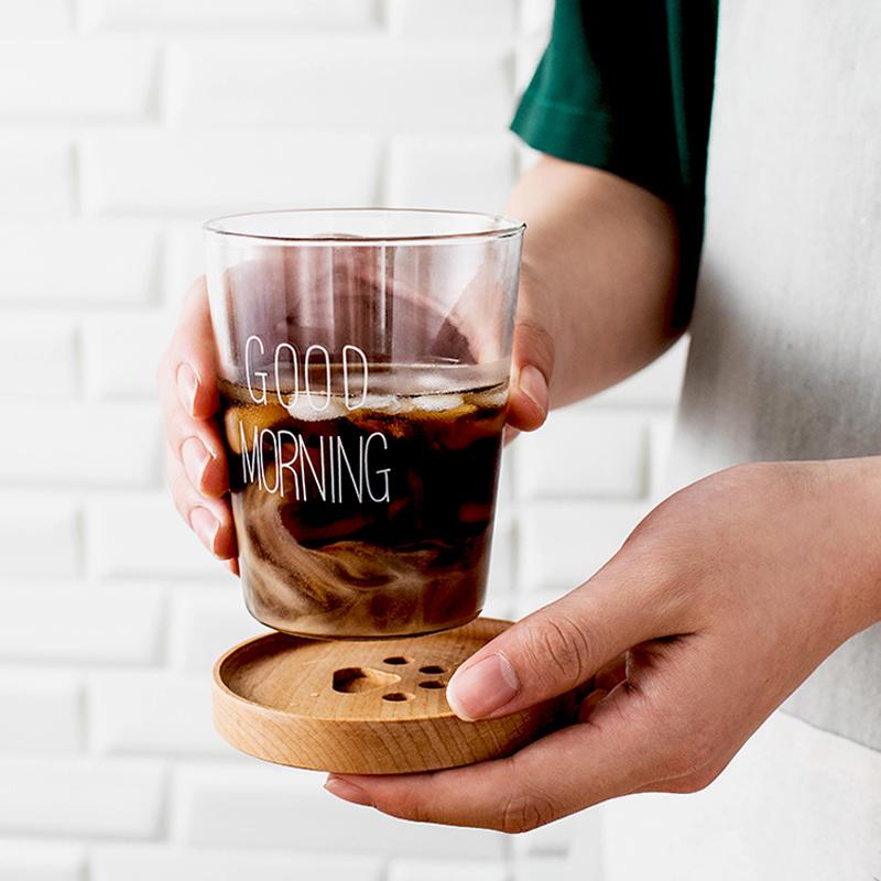 3Pcs Cup Coasters Beech Wood Tea Coffee Cup Mats Coaster for Drinks Hot Cup Pads Mug Coaster Table Placemats Kitchen Accessories