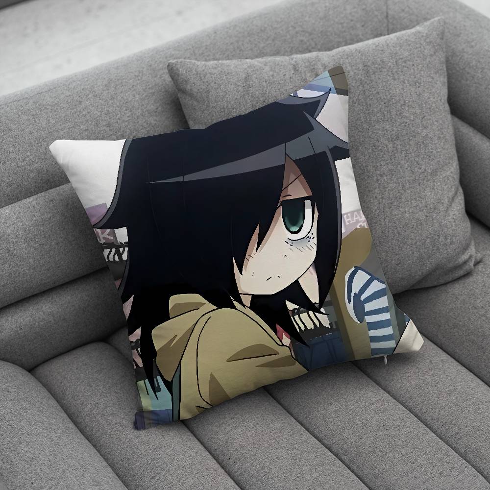 TTomoko WWatamote Kuroki Pillow Case Pillowcase Home Sofa Cushions Car Cushions Pillowcover Office Pillowshell Pillow