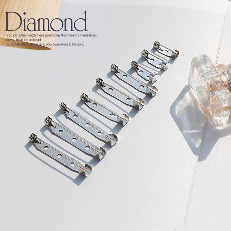 Popular High Quality 15/20/25/30/35 Mm 10Pcs/Lot For Jewelry Making DIY Blank Base  Clip Settings Safety Pins Base Pins Brooch Jewelry Accessories