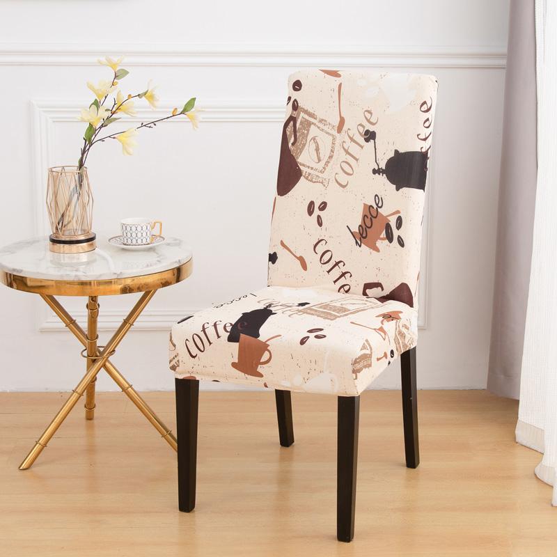 4/6pcs Stretchy Dining Chair Covers with Floral Print - Removable & Machine Washable Slipcovers for Living Room Restaurant Decor
