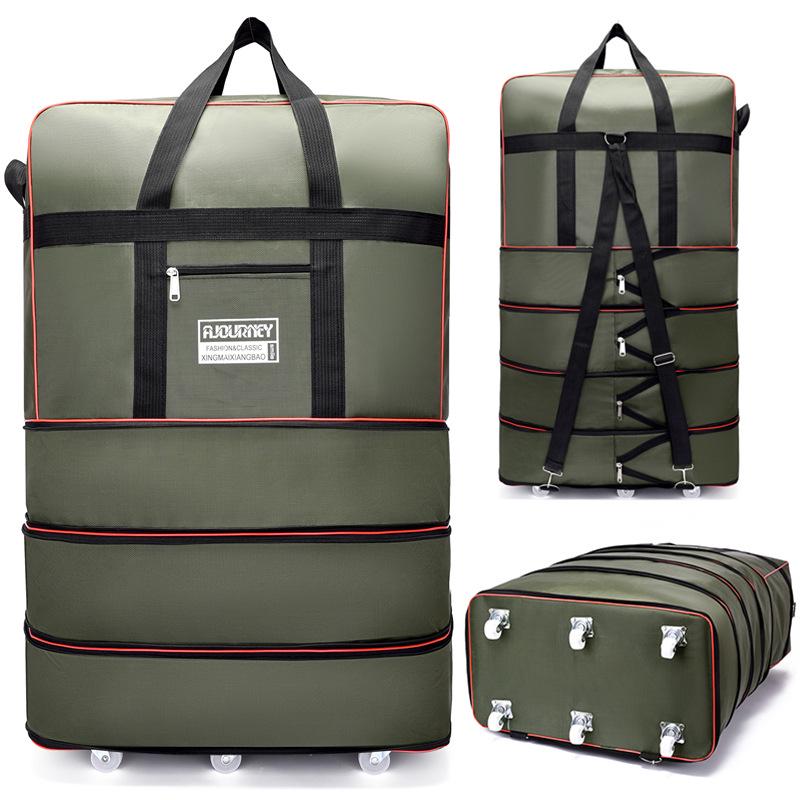 Expandable Large Capacity Foldable Travel Luggage with Universal Wheels (158 cm)