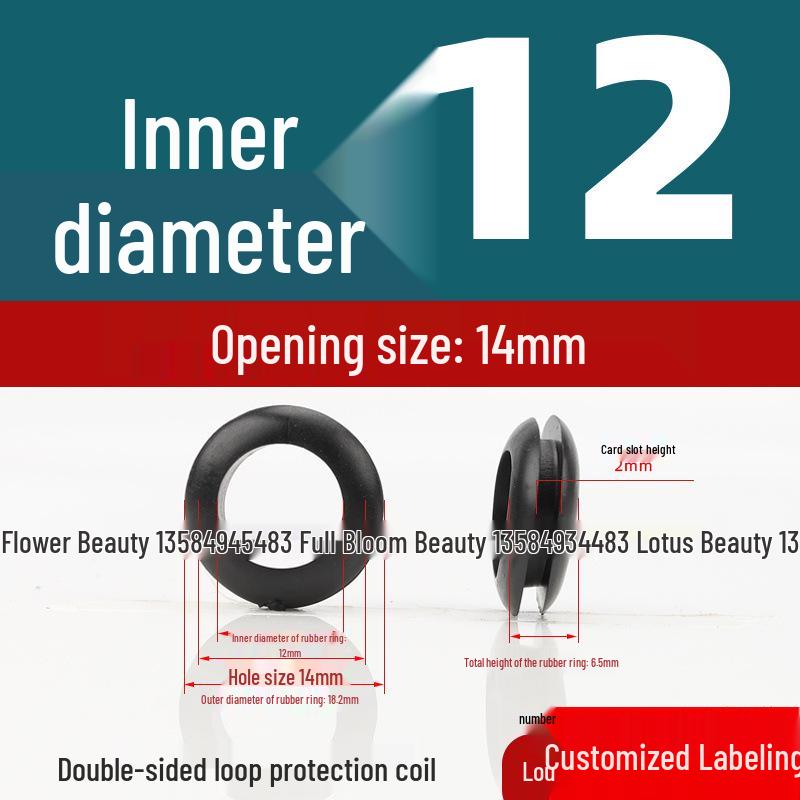 Industrial Dustproof Double-Sided Rubber Cable Grommet & Sealing Ring for Distribution Box