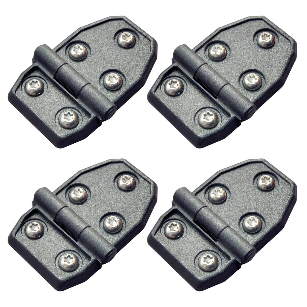Set of 4 Dummy Hinges for Toyota Hiace Tape Stainless Steel Custom Accessory Outer Door Hinges by Three B Works Caravan, Double-Sided Attachment,