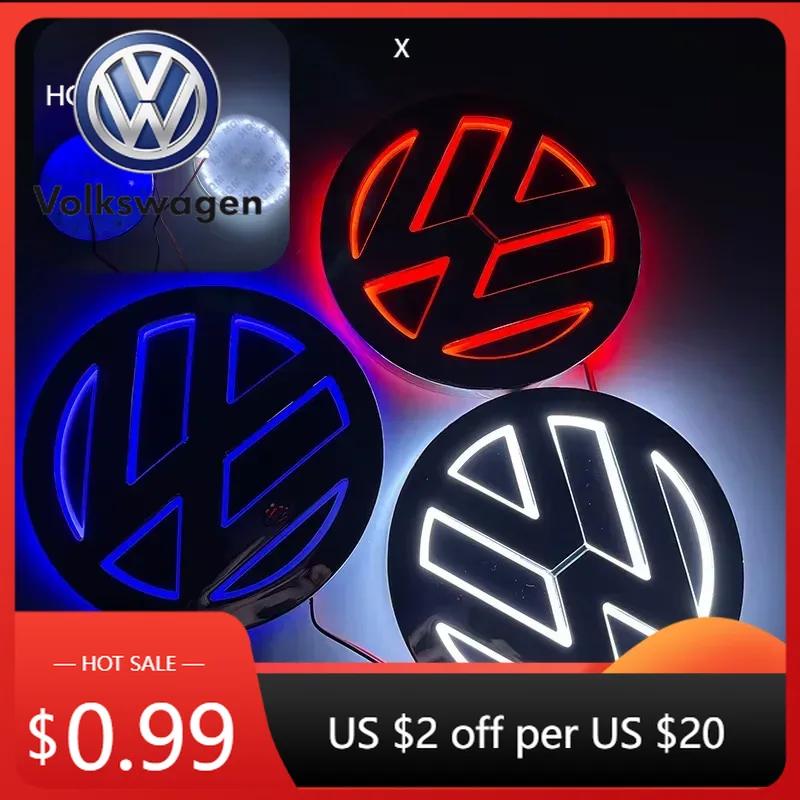 Voor VW 11cm 5D LED Voor Volkswagen VW logo verlichting, logo verlichting voor grille, geschikt voor CC/Golf/Passat/Jetta/Polo/Magotan kofferbak