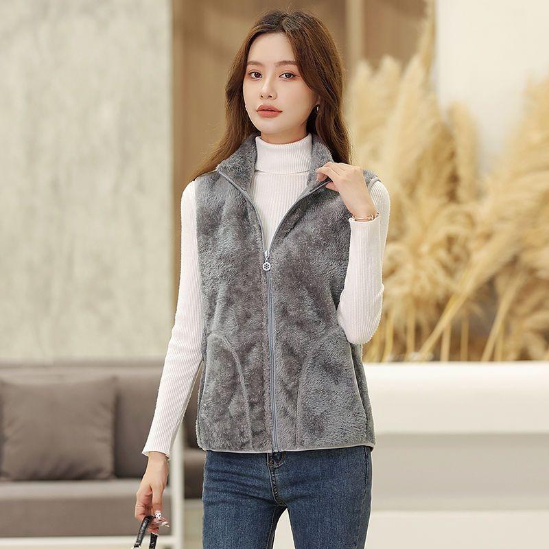 Westen für Männer und Frauen Eltern-Kind-Stil Kinderwesten Herbst und Winter Bequemes Korallenvlies mit dickem Unterhemd Warmer Top