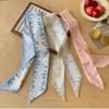 Retro Floral Scarf Ribbon Long Scarves Luxury Scarf Headband  Dress Decor
