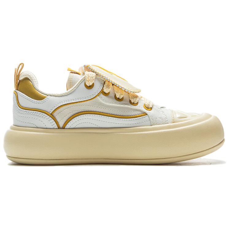 Li Ning Puff Platform Simple Fashion Versatile Comfortable Durable Lightweight Low-Top Skate Shoes Women Skate Shoes AZGV086-2