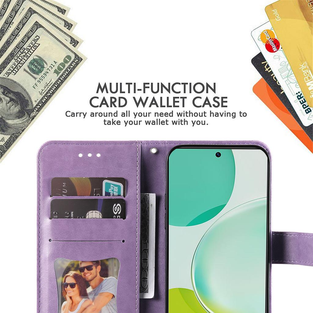 For Huawei Nova 11i/Maimang 20/Enjoy 60 Pro Case Floral Pattern PU Leather Wallet Stand Phone Cover