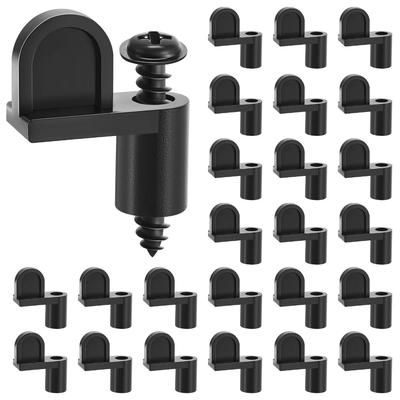 24pcs with Screws Window Screen Clips Weather Resistant Offset Design Screen Door Clips Universal Window Fastening Kit