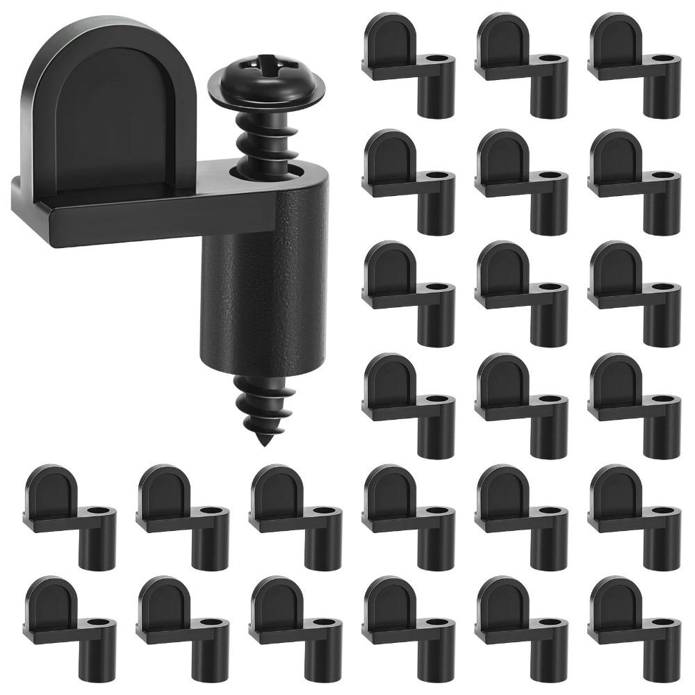 24 Stück mit Schrauben Fliegengitter-Clips Wetterfest Offset-Design Fliegengitter-Clips Universelles Fensterbefestigungs-Kit
