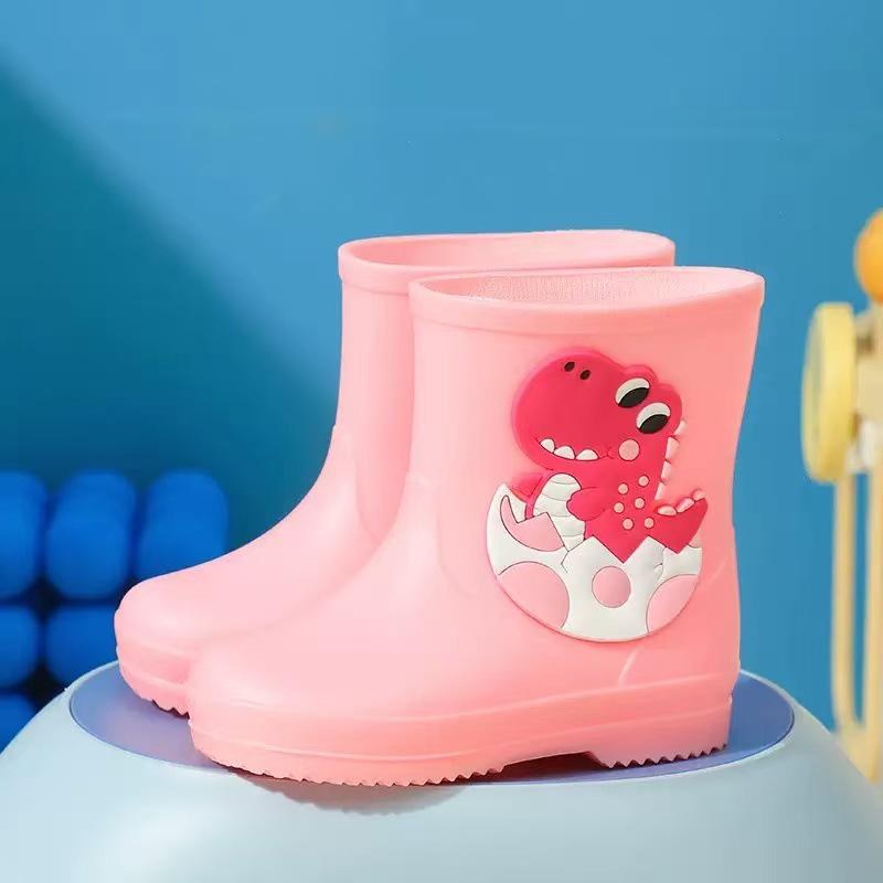 Cartoon Waterproof Unisex Toddler Rain Boots - Short Rubber Boots for Kids
