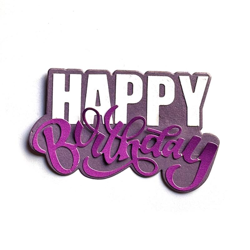Metal Die Cuts Envelope Birthday Embossing Stencil Cutting Dies for Card Making Scrapbooking Paper Craft DIY Template