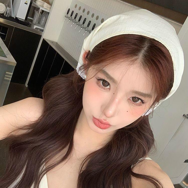 Japanese Sweet Pastoral Lace Headscarf Female Elegant Photo Accessories Square Scarf Fashion French Headscarf Hair Aesthetic