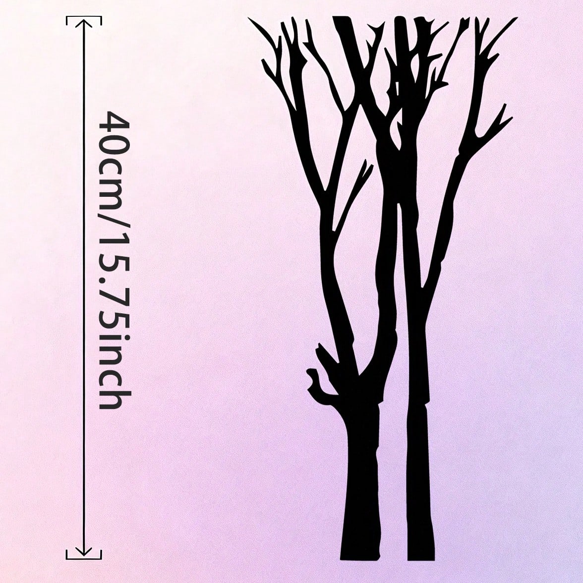 

Iron Tree Wall Art Pink Gradient Minimalist Home Decor Gift for Christmas Halloween