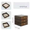 5 Floors Wood Grain Jewelry Storage Boxes Home Rings Earrings Necklaces Jewelry Organizer Boxes Makeup Desktop Storage Box Gifts