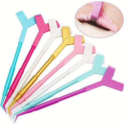 10 Stück/Beutel Wimperndauerwellenstäbe Y-Bürsten Wimpernlifting-Set Lockenwickler Locken Wimpernverlängerungswerkzeug Wimpernreinigungkamm