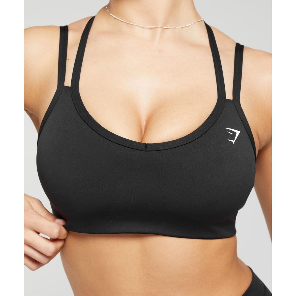 Gymshark Strap Feature Sports Bra Black B8a6a Bb2j