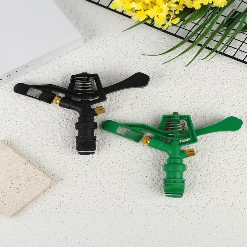 Plastic Lawn Sprinkler Adjustable Double Spray 34 Inch Male Thread 360 Degree Coverage for Garden Irrigation System