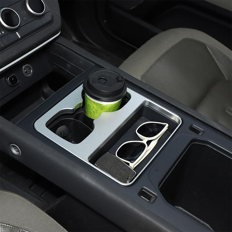 For Land Rover Defender 90 110 130 -24 Aluminum Car Central Water Cup Holder Decorative Cover Upgraded and Thickened Version