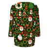 Women's Casual Christmas Print Three-Quarter Sleeve Neck Top
