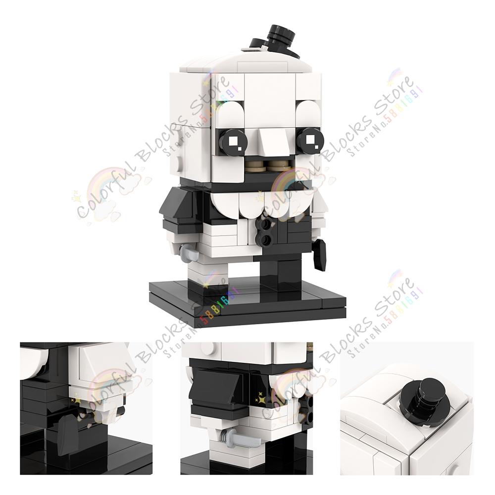 Horror Movie Series Creative Building Blocks DIY Squareheads Characters Models MOC Assembled Bricks Toys Surprise Gifts For Kids
