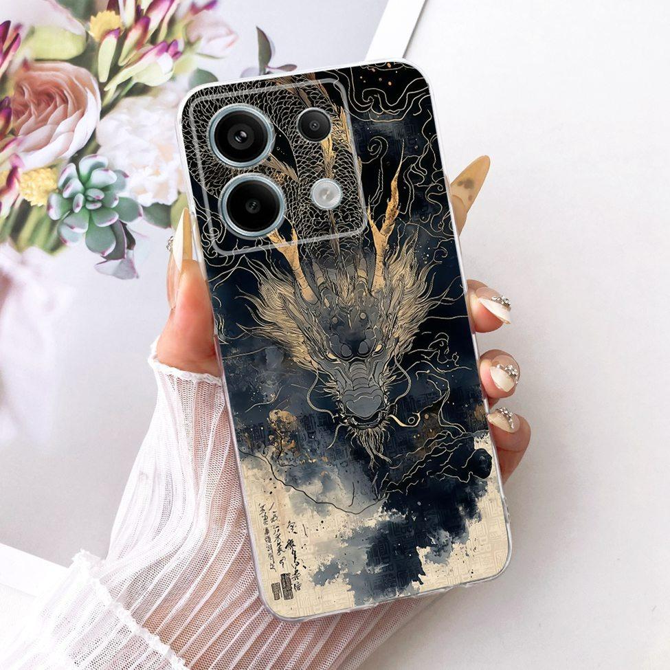 For Xiaomi Poco X6 Pro Case Cover Transparent Cute Cat Fashion Butterfly Funny Painted Casing 2311DRK48G 2311DRK48I
