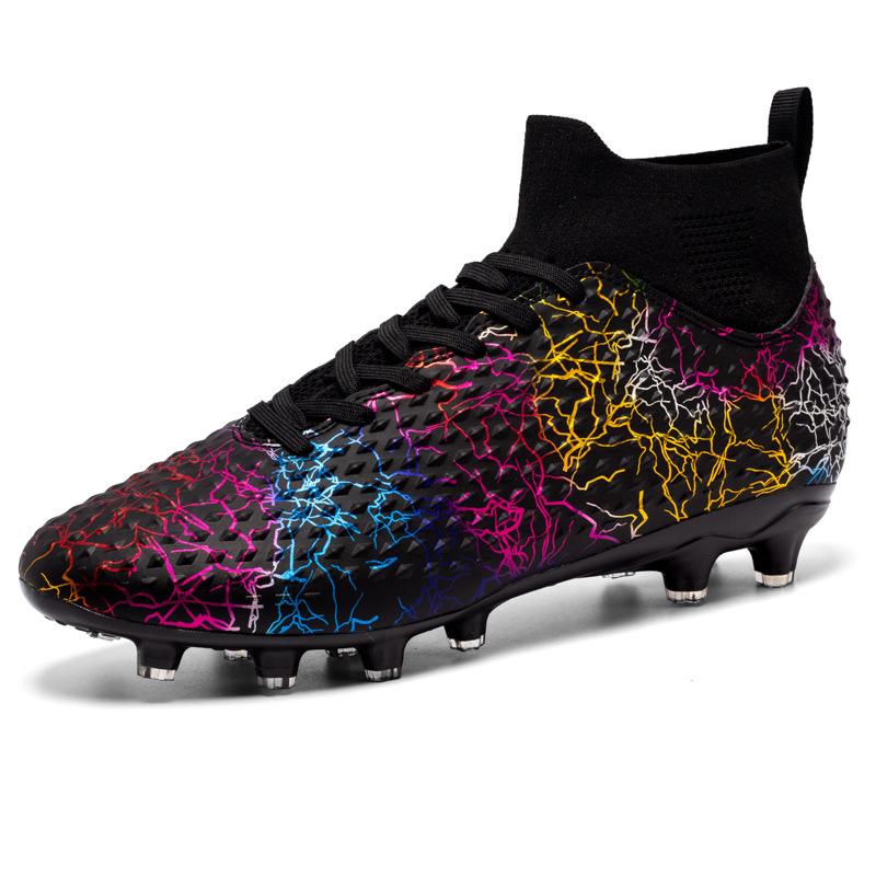 

New sub-large size sports teen student white high-top shoes spike trend football shoes football training shoes 32
