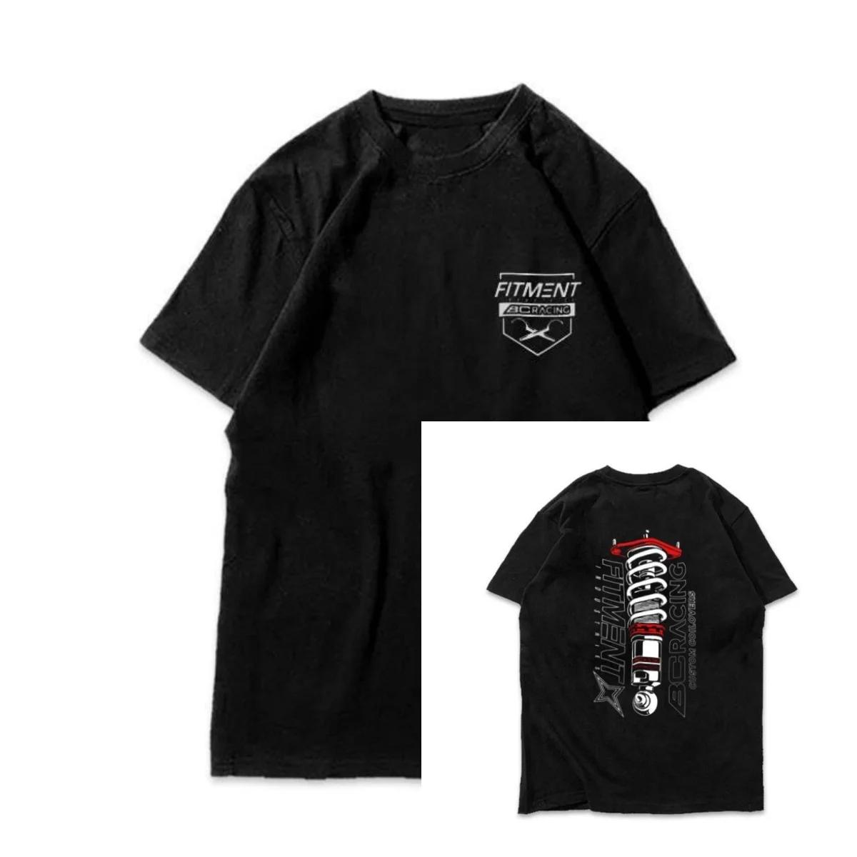 

Pure Cotton American BC Modified Car T-shirt Shock-absorbing Twisted Teeth Hellaflush Original Versatile Trend Short-sleeved Men 4XL