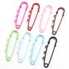 6pcs Safety Pins Brooch Blank Base Brooch Pins With 3 Loops Colorful Metal Pin DIY Brooch Charms For Jewelry Making Accessories