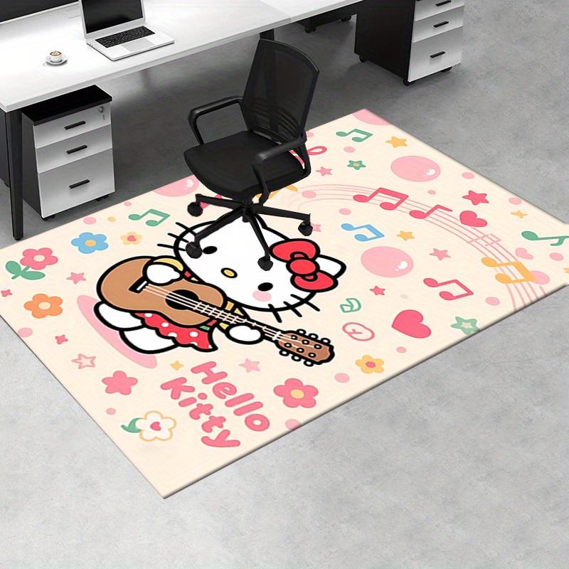 Office Rug Hello Kitty, Music Anti-Slip Rug, Machine Washable for Living Room, Bedroom, Office, Multiple Sizes, Bedroom Mat, Decorative Mat, Durable M