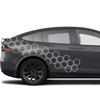 Kreativer Waben-Offen-Styling-Aufkleber Für Tesla Model 3 2016-2024 Highland Model Y X S Auto Karosserie Seitenaufkleber Tuning Dekoration