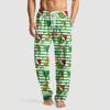 Men's Knitted Fashion Print Pocket Casual Pants Pajama Pants