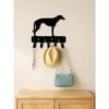Dog Wall Hooks Puppy Decor Space Saving Entryway Kitchen Organization Coat Key Hat Rack Matte Black Pet Lover Gift