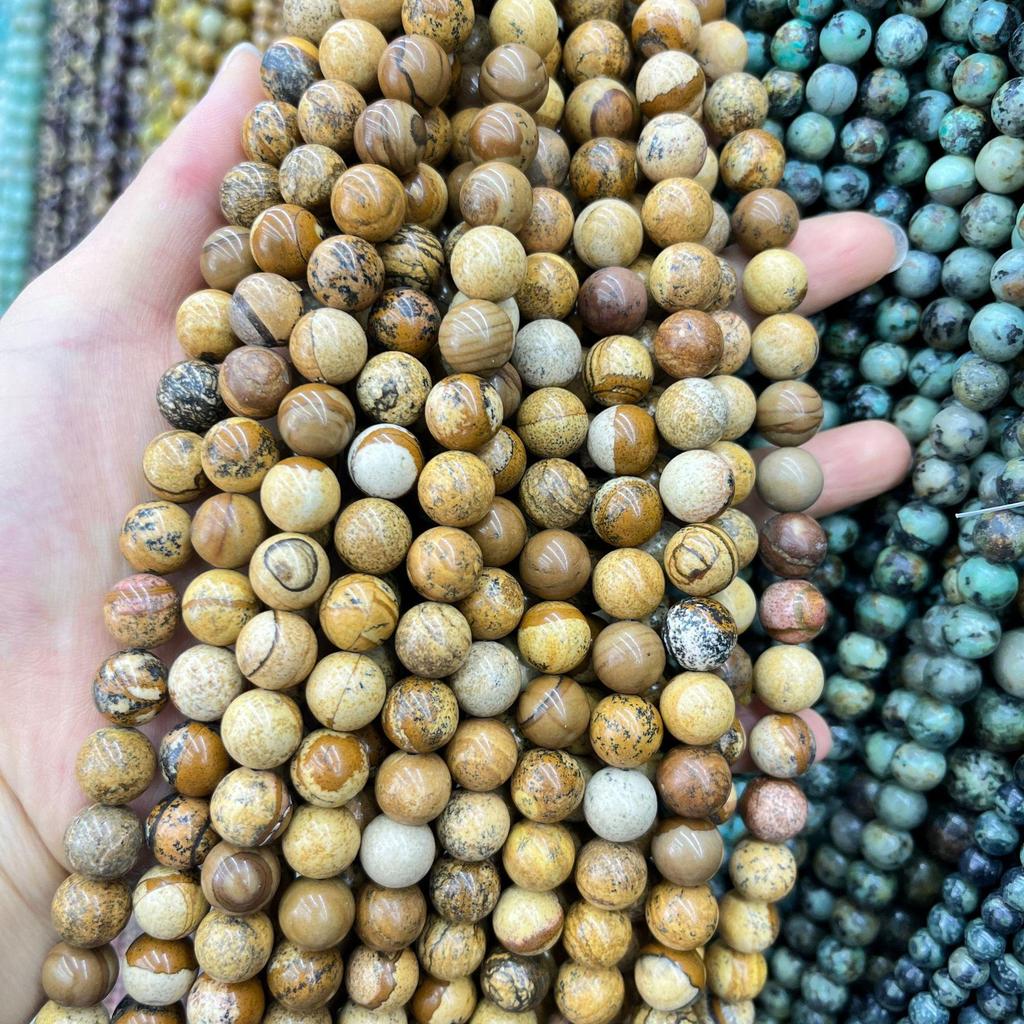 Picture Stone Loose Beads for DIY Jewelry and Accessories