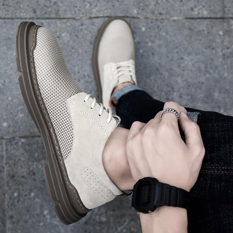 Mode Hochwertige Herren Freizeit Lederschuhe Outdoor Rutschfest Cricket Schuhe Mode Herbst Und Winter Bequem Leicht Fahrschuhe