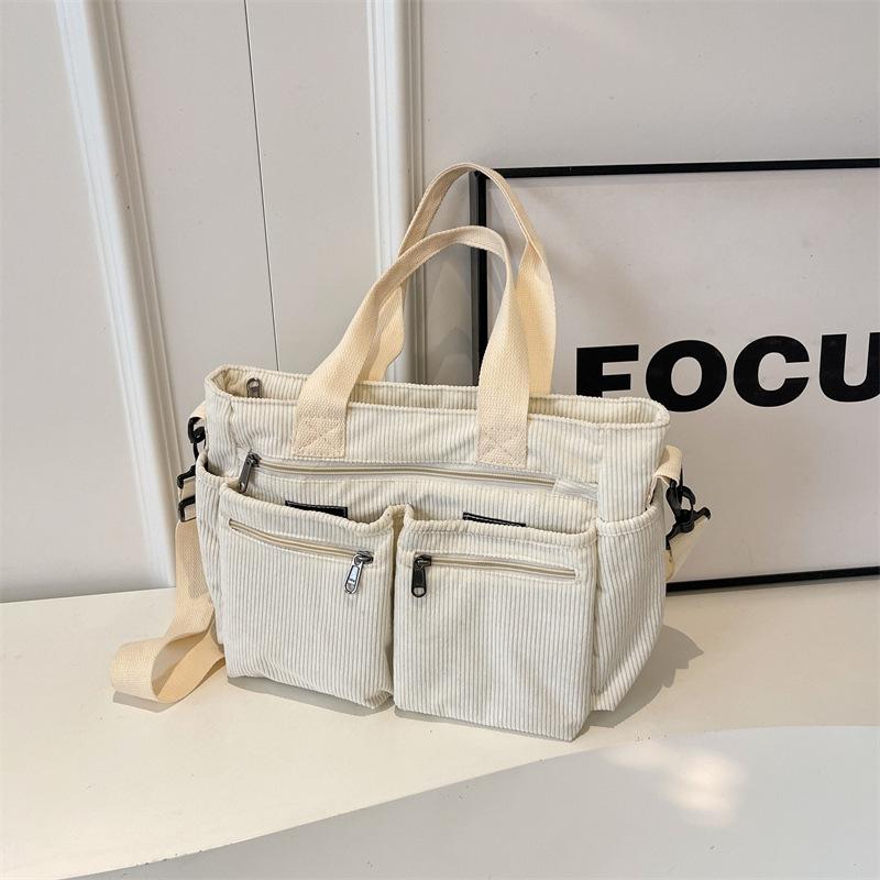Large Capacity Student Flannel Women's Bag New Simple Women's Shoulder Messenger Bag Lazy Wind Handbag