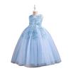 Girls' Sequin Sleeveless Flower Girl Princess Ball Gown Wedding Dress