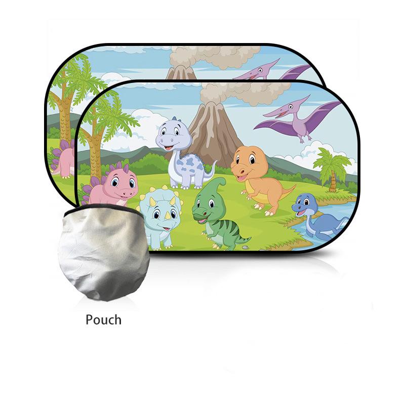 Car Side Window Cartoon Sun Shade - Heat Insulation & Light Blocking PVC Film