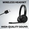 USB Wired Over Ear Headset, ENC Noise Reduction Hearing Aid Headphones, Office Call Center Headphone with Mic for Meeting Laptop