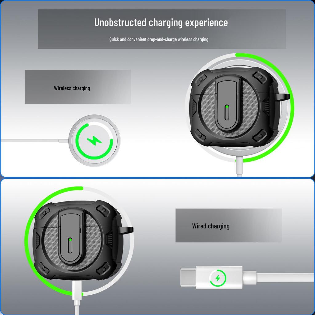 Apple AirPods Pro (2. Gen) Sturzsichere Schutzhülle mit Schnalle für AirPods 3. Generation