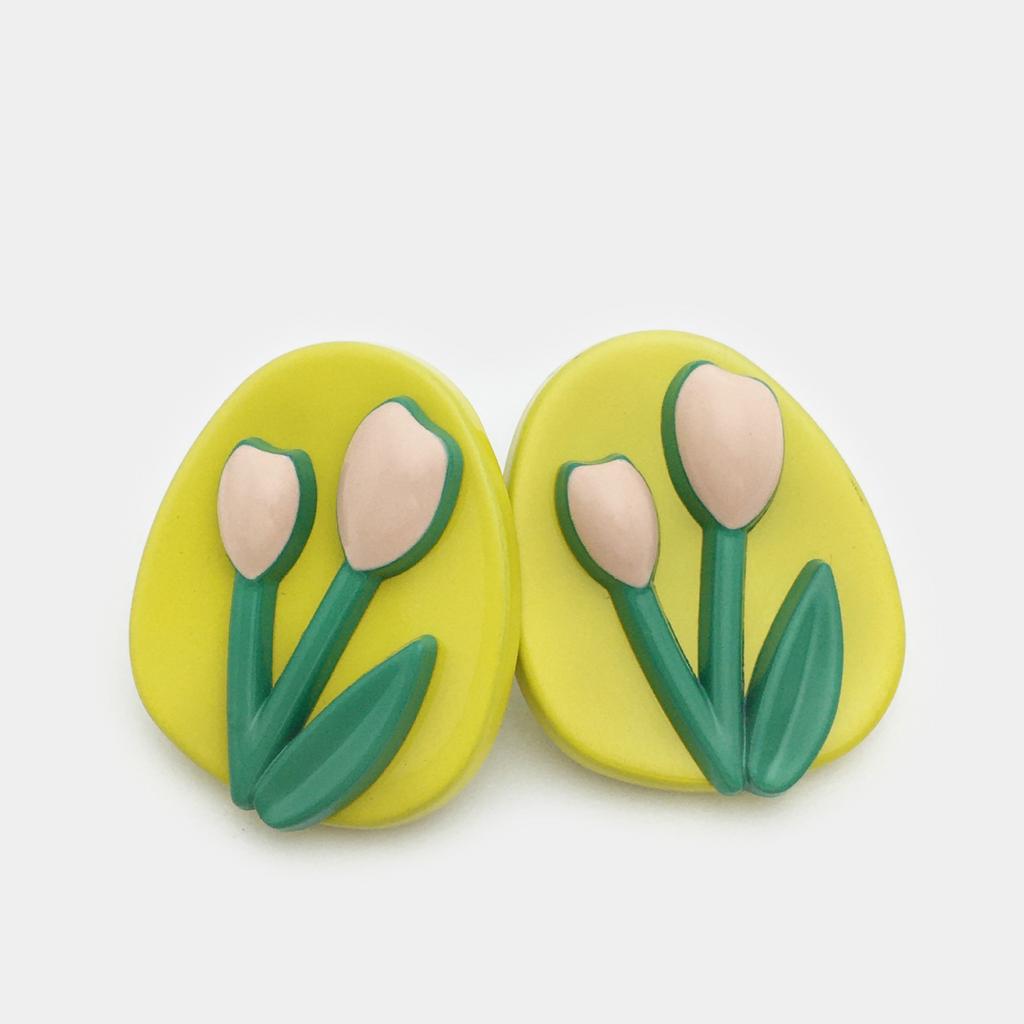 10PCS /Lot Fashion Colorful Flowers Tulip Metal Buttons For Sewing Wedding Suit Jacket Clothing Decorative Buttons
