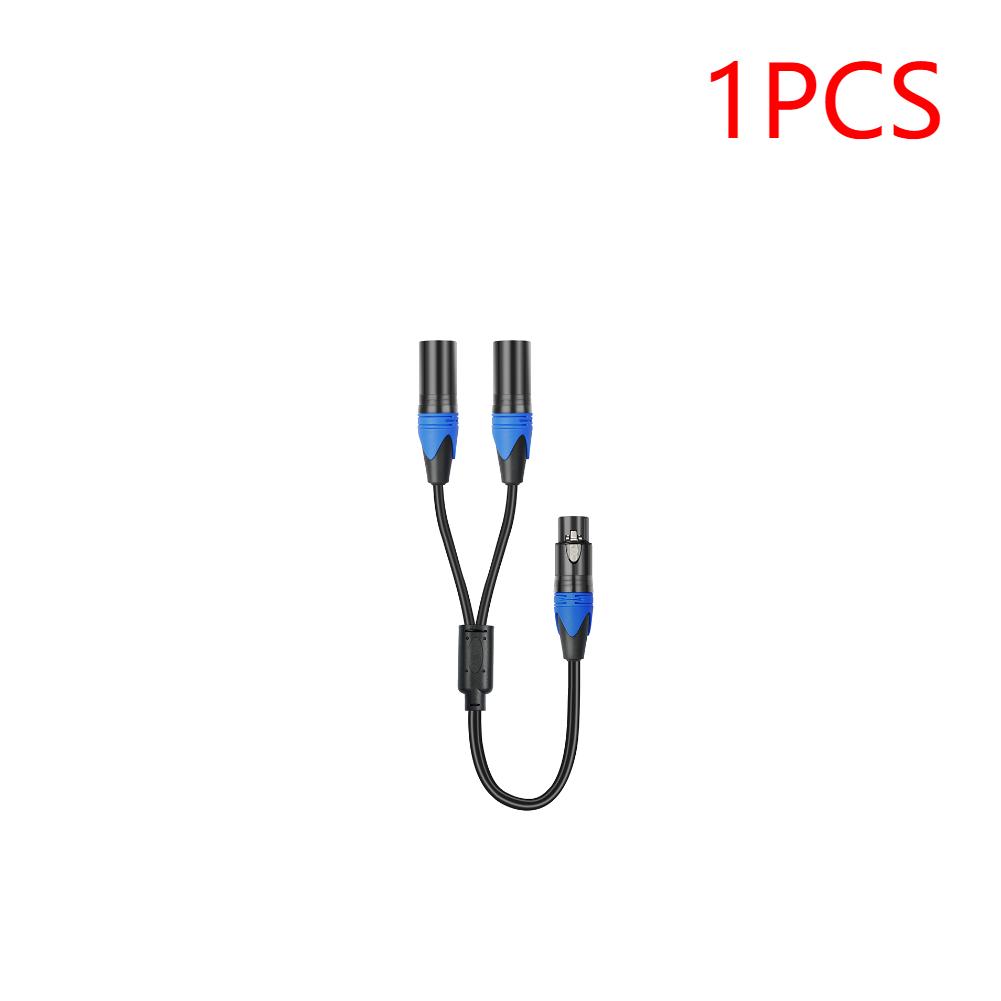 50cm XLR Splitter Cable 1 XLR Male To 2 XLR Female XLR Y Splitter Cable Microphone Splitter Cord for Amplifier Microphone Mixer