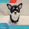 Cane di Peluche Chihuahua Ornamento da Scrivania Fatto a Mano