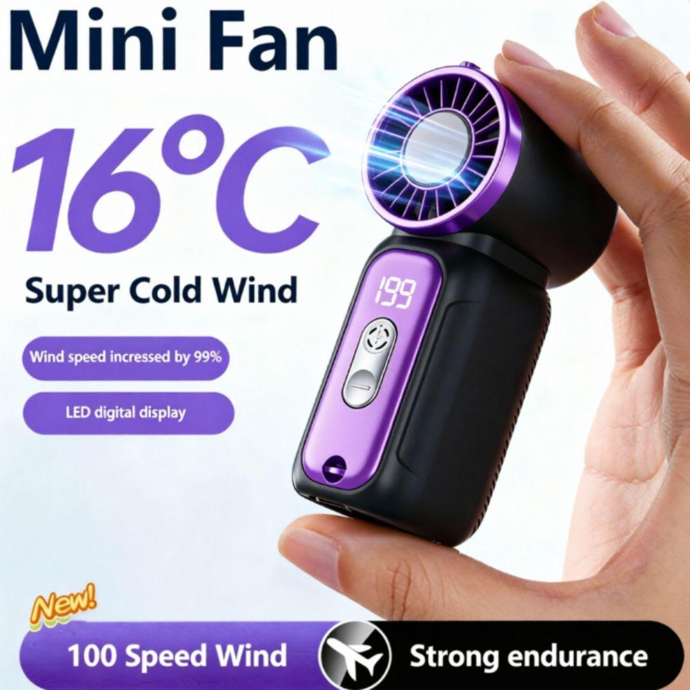 Powerful Wind Super Mini Handheld Fan USB Rechargeable Turbo Fan New Handheld Turbo Fan  Summer