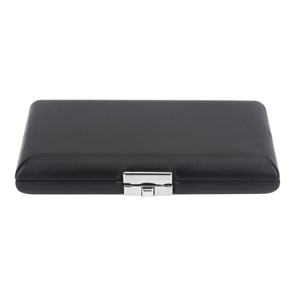 PU Leather Cover Black Bassoon Reed Container Box Case with Slots for 6pcs Reeds
