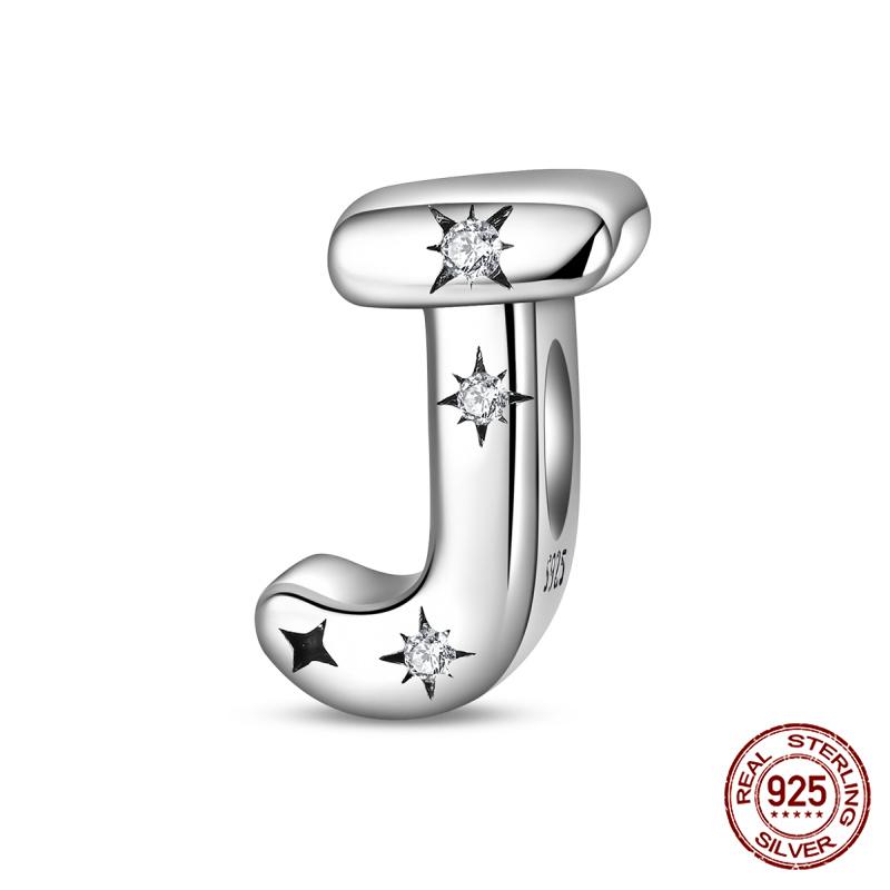 Original Charms Copper Fashion 26 Letters A-Z Charms Beads Fits 3Mm Original Bracelet For Women Diy Jewelry Gifts New In